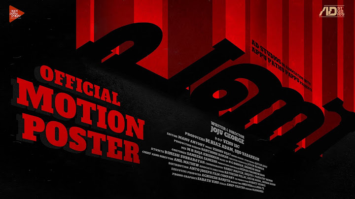 Pani Movie Official Motion Poster | Joju George | Abhinaya | Venu ISC | Vishnu Vijay