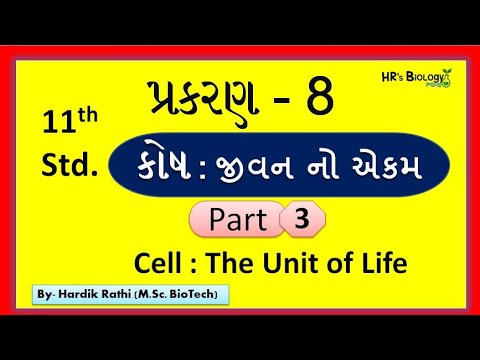 Std. 11 Biology Ch-8 Gujarati | Cell - The Unit of life | Part-3 | Eukaryotic cell | HR&rsquo;s Biology