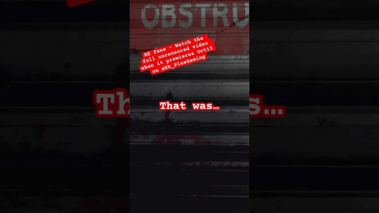 Coming Tuesday, Oct 15th: RE2 newbie finds out what he’s in for. 