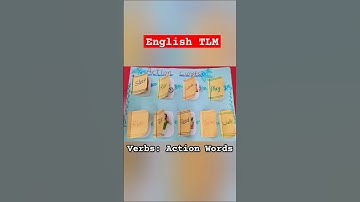 Verbs Action words TLM l English tlm l English grammar project l easy to make