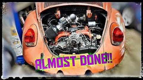 VW bug engine Swap. Final assembly almost complete. Superu Beetle PT 22