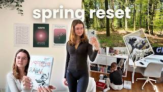 Spring Reset Vlog🫧🌸🌱 | decluttering, cleaning room, journaling