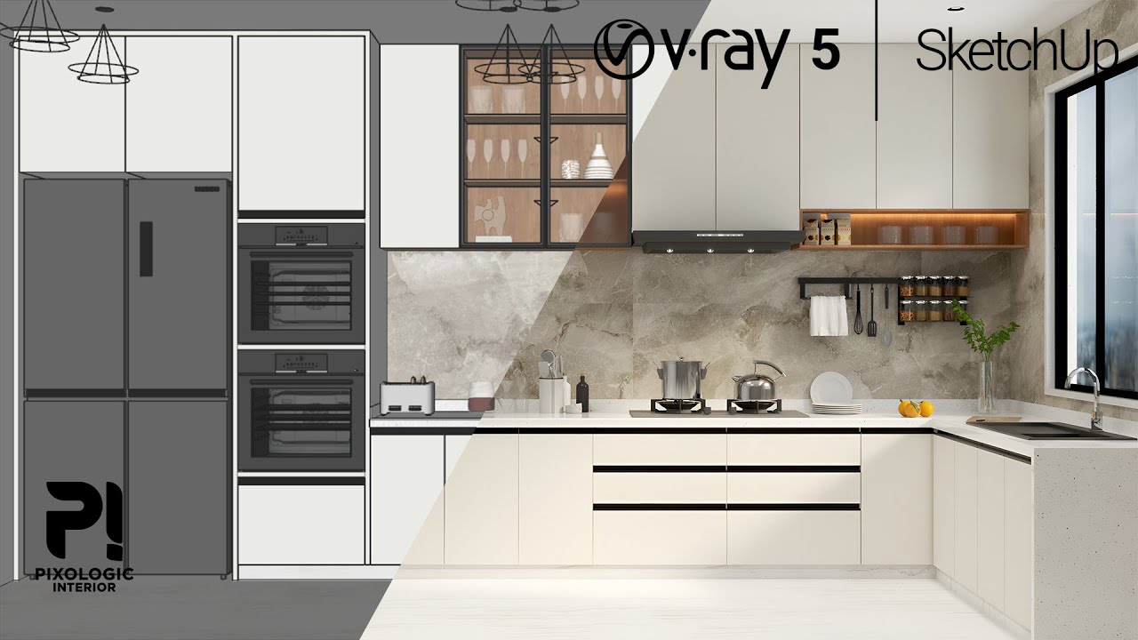 Sketchup Vray 5 Interior #33 | Pixologic Interior - YouTube