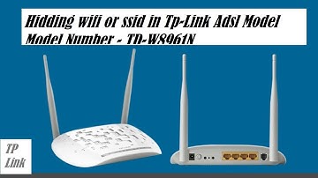 How to Hide  WIFI or SSID in tplink TD-W8961N Adsl Modem !!!