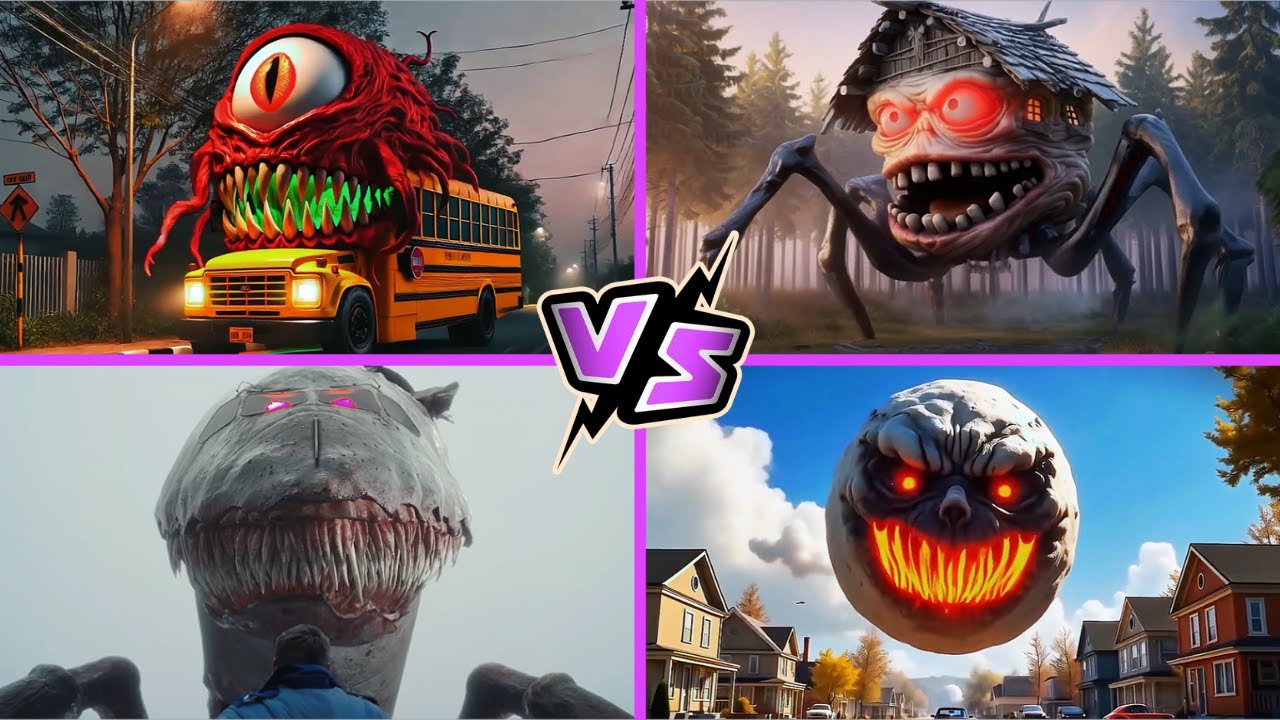 School Bus Monster 🆚 HOUSE HEAD 🆚 Infected Sky 🆚 Lunar Moon 🎶 Tiles Hop EDM Rush