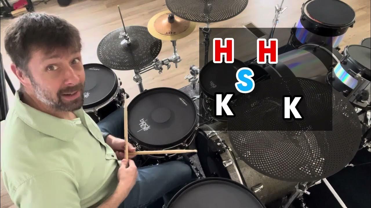 First limb independence drum beat for beginner drummers 🥁 YouTube