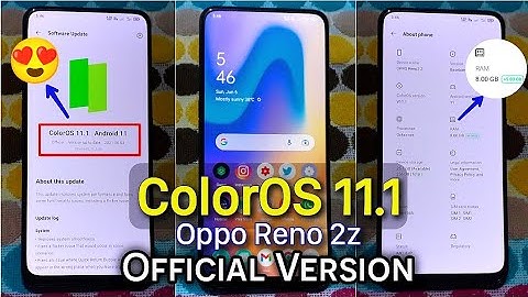 ColorOS 11.1 Update Oppo Reno 2z | RAM Extension, Camera, Game | Top Issue Fixed | Android 11 2F/2Z