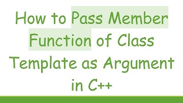 How to Pass Member Function of Class Template as Argument in C+ +