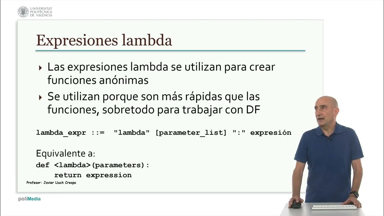 Expresiones lambda en python 25 77 upv youtube