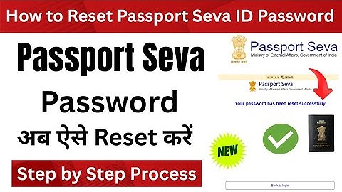 Reset Passport Seva I
