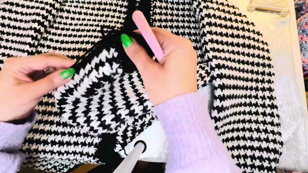 Progress on my crocheted houndstooth stitch jacket 