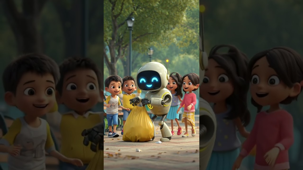 नटखट रोबोट  ने पार्क की सफाई की