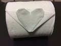 Toilet paper origami heart การพับกระดาษทิชชูเป็นหัวใจ
