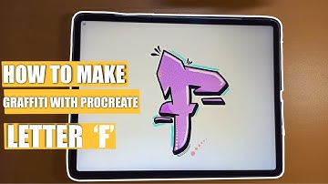 How to make Digital Graffiti of Letter F with Procreate