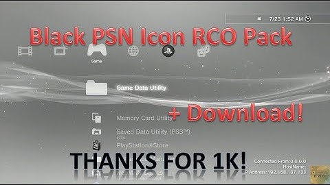 BLACK XMB Icon RCO Pack Release! [Thanks for 1K] Part 1 CFW Subs!
