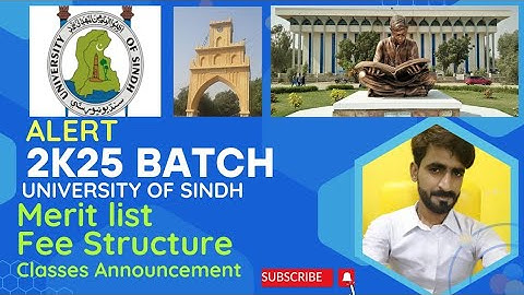 ALERT 2K25 BATCH MERIT LIST || UNIVERSITY OF SINDH JAMSHORO