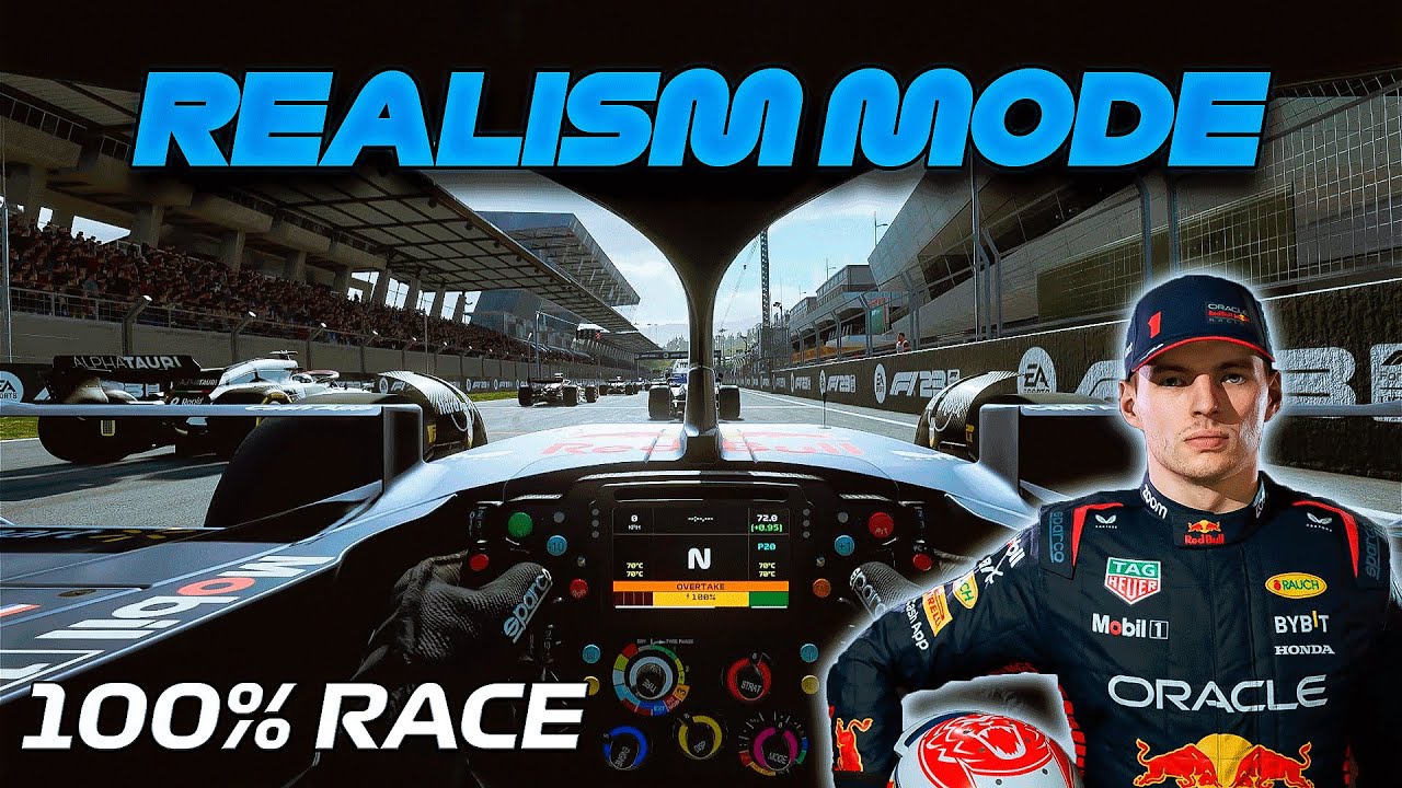 F1 23 Realism Mode - Max Verstappen - Austria  (Last to first) [100% Race + Cockpit + No HUD]
