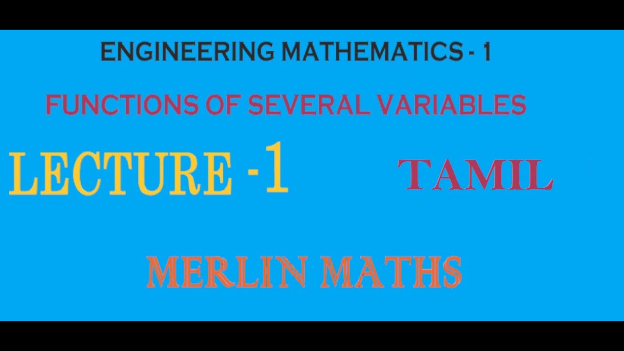 Engineering maths 1 functions of several variables partial