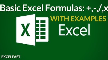 Basic Excel Formulas : Add, Subtract, Divide, Multiply