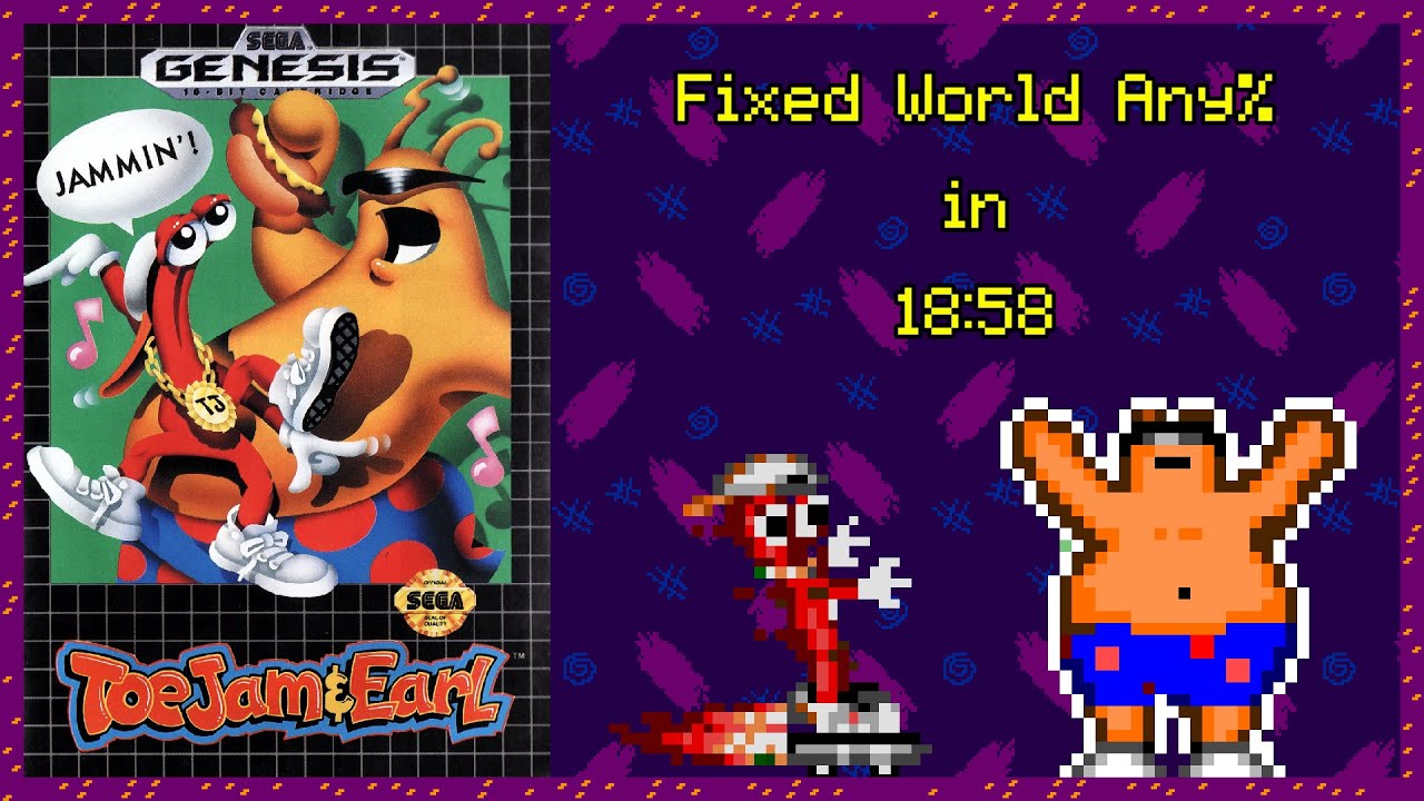 ToeJam & Earl (Genesis) Fixed World Any% Speedrun in 