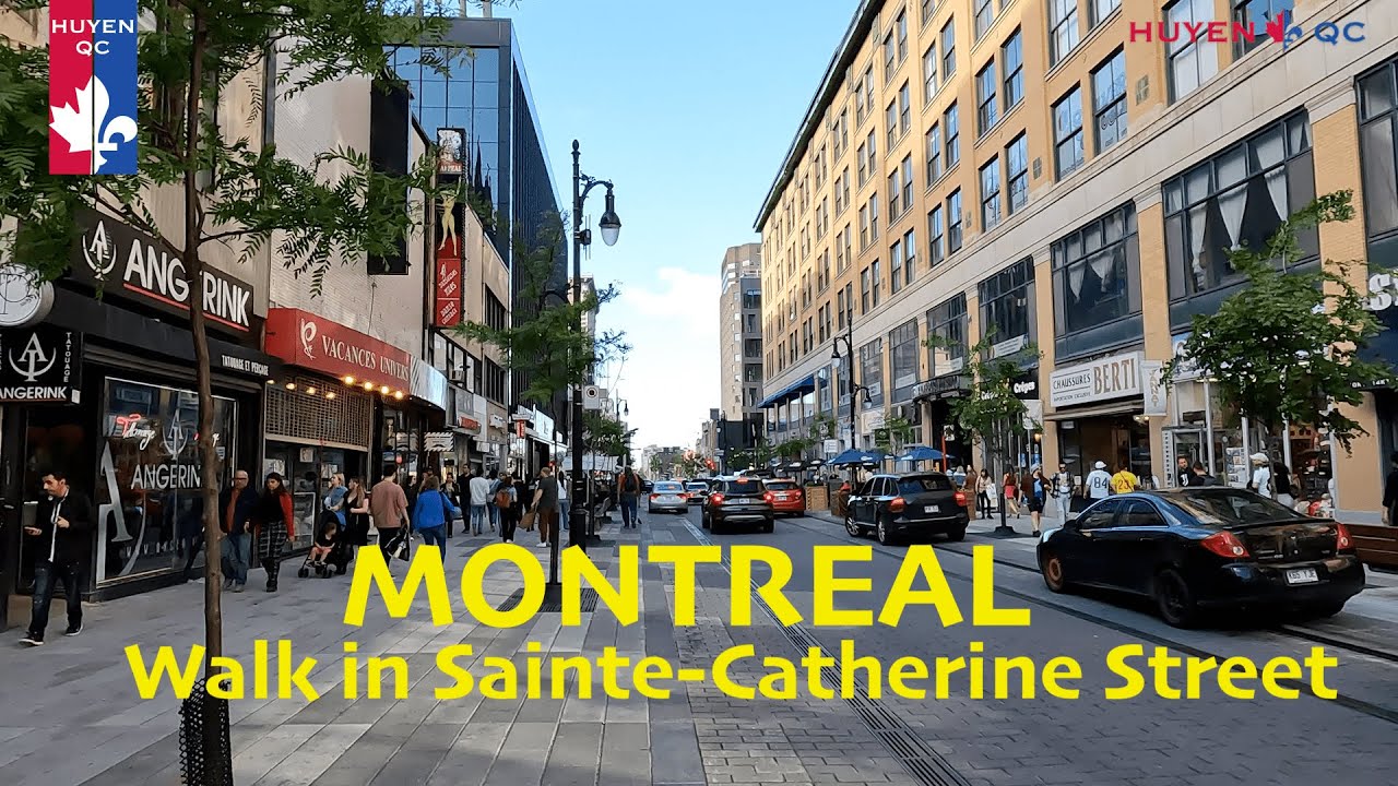 4K Walking in Downtown Montreal - Sainte-Catherine Street | Summer in ...