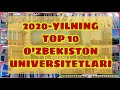 2020-yilning Top 10 O'zbekiston Universitetlari // Top universities in Uzbekistan for 2020