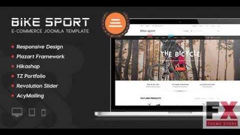 Preview Bike Sport - Hikashop Joomla Template TFx