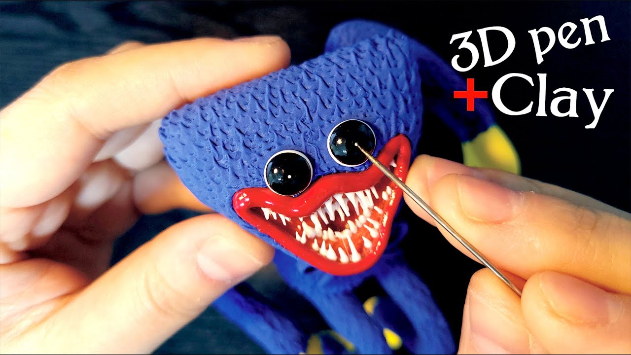 Making Huggy Wuggy with Clay and 3D pen YouTube