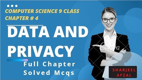 9th Class Computer Science Solved  MCQs Chapter 4 Data & Privacy | Sharjeel Afzal