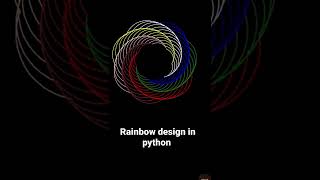 Rainbow design in python #python #short #programing