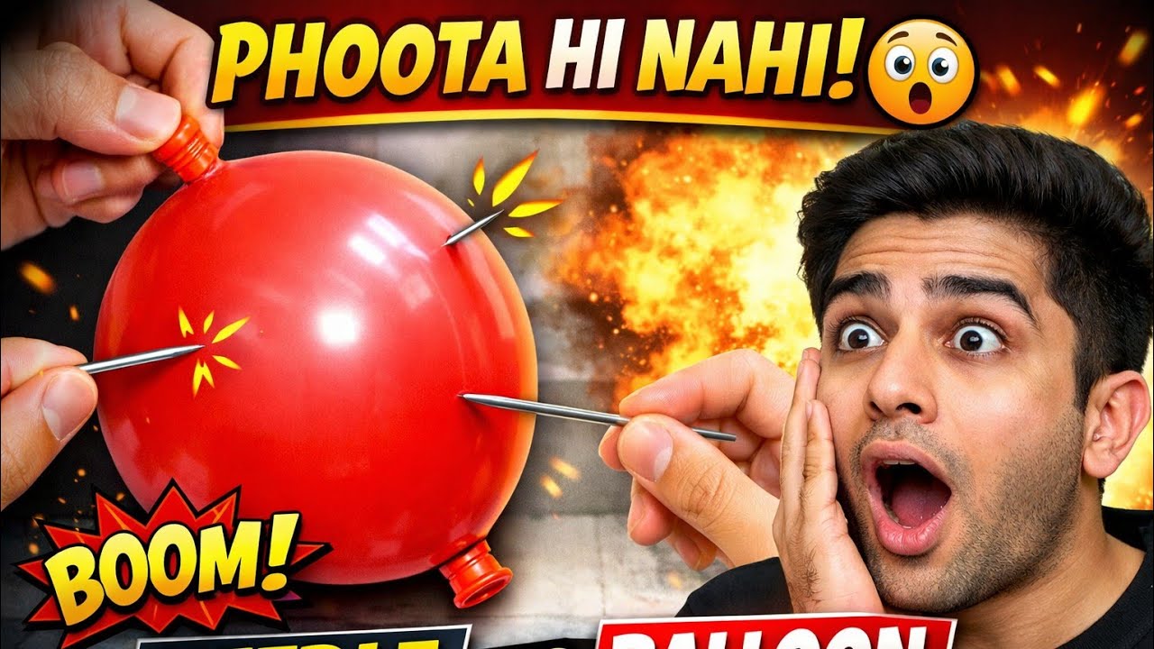 100% Real Balloon Trick 😱 Science Experiment