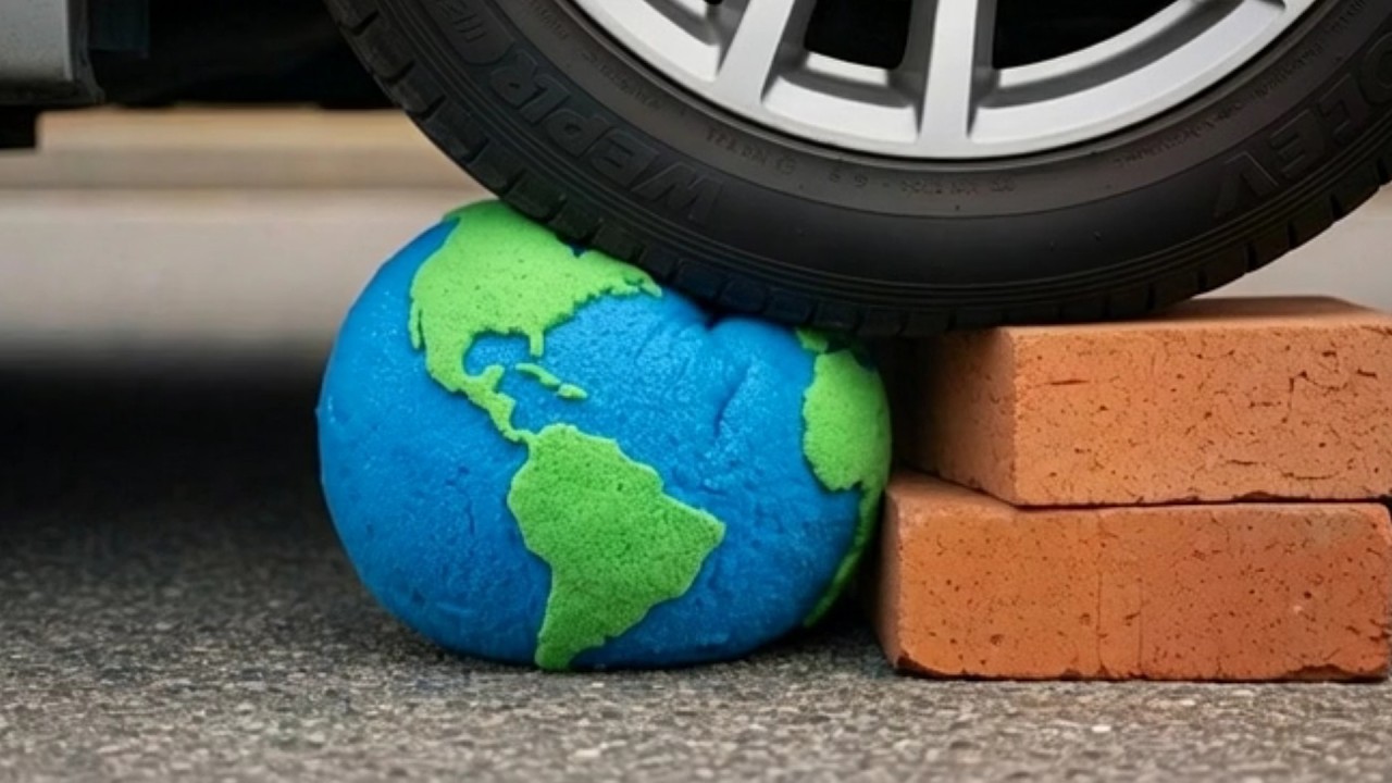 Car Wheel vs Fantasy Globes 🌍✨ Ultimate Oddly Satisfying AI ASMR