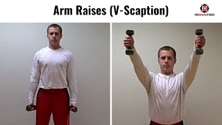 Arm Raises V-scaption (thumbs up)