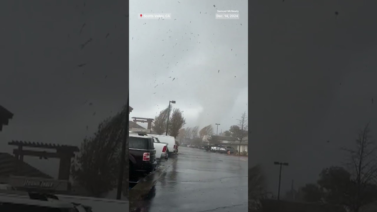 Video shows rare tornado touch down on California Video shows rare tornado touch down on California