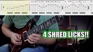 4 KILLER Prog Metal Shred Licks!!