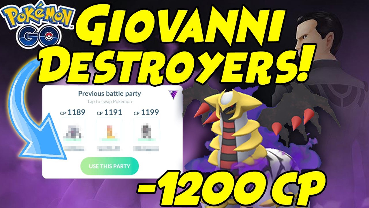 How to Beat Giovanni Shadow GIRATINA With a Team Below 1200cp in Pokemon GO!