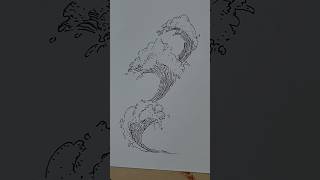 Ink & Flow: Pen Drawing Sea Waves#pendrawing #tutorial #process #beginnerarttips #sketch #oceanwaves
