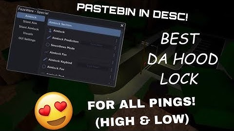 OP AIMLOCK / TARGET AIM / DOT LOCK HIGH & LOW PING (DAHOOD, HOOD MODDED, HOOD CUSTOMS) (PASTEBIN)