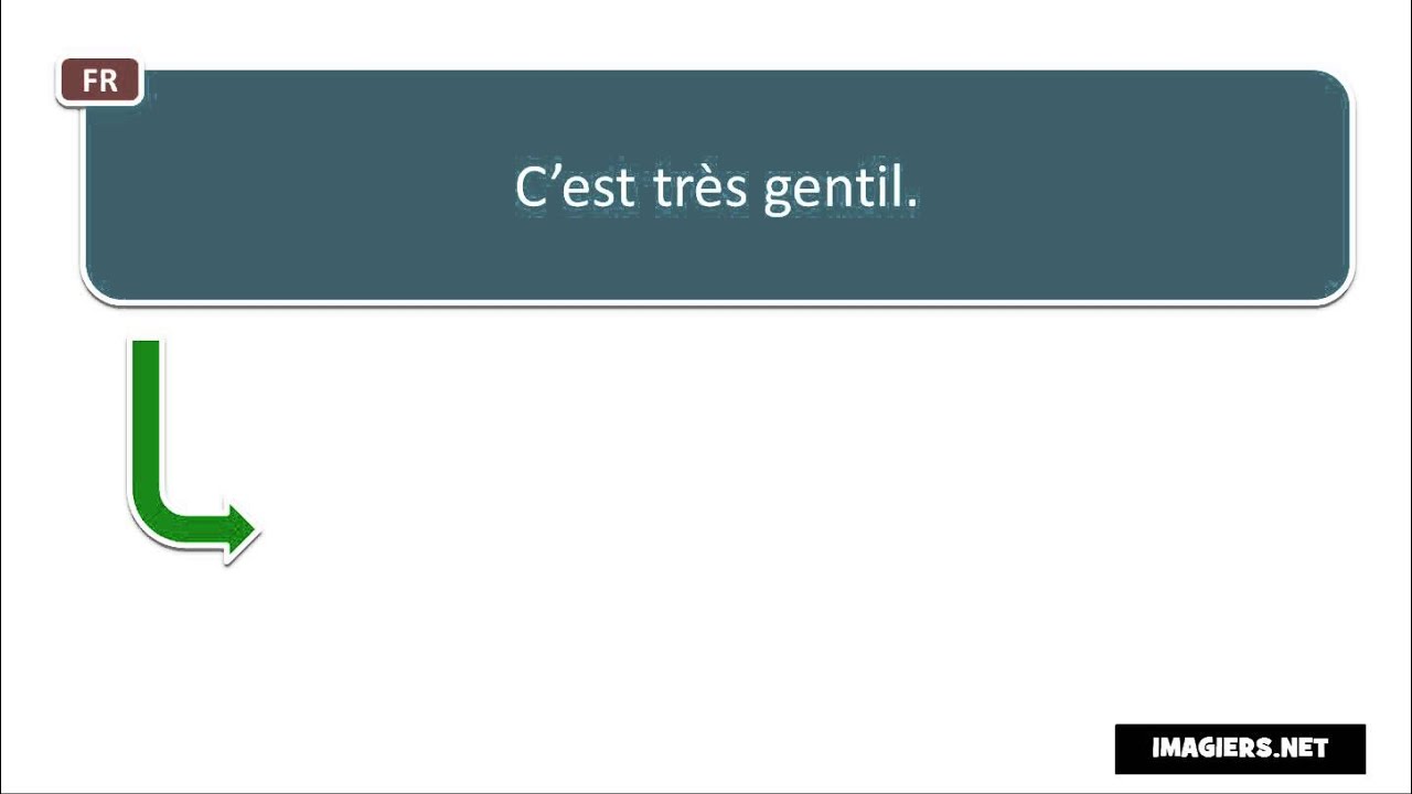 French pronunciation # C’est très gentil