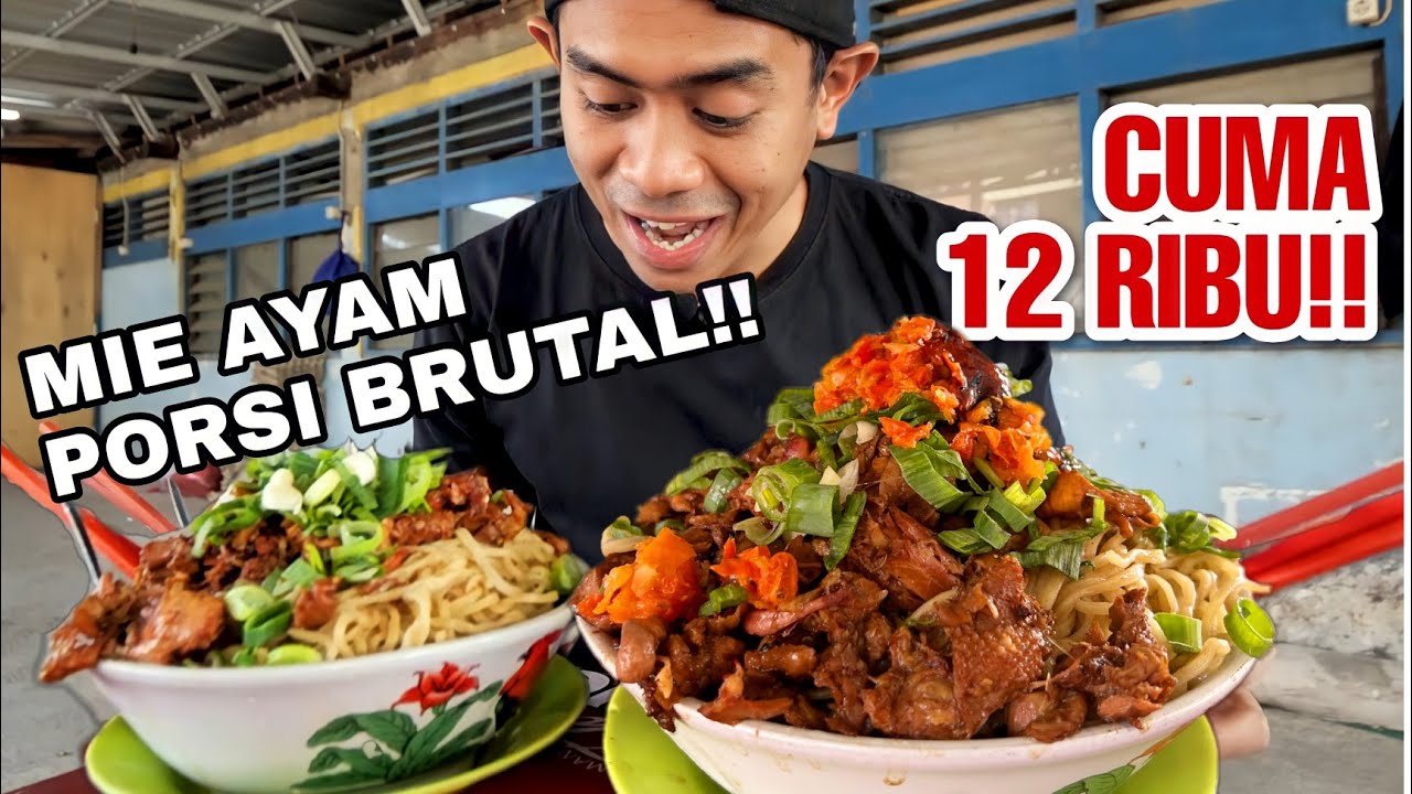 GANGOTAK! MIE AYAM DEPOK PORSI BRUTAL TUMPEH2 INI CUMA 12 RIBU!!