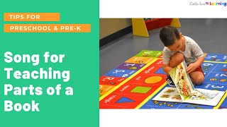 Parts of a Book Song for Preschool, Pre-K, and Kindergarten