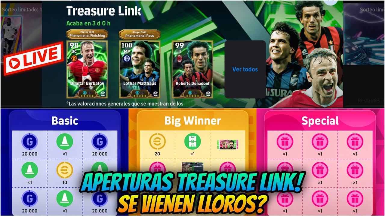 Noche de DIRECTO😈 | +200 APERTURAS Treasure Link En TODAS MIS CUENTAS🔥 | ¿Tendré BUENA SUERTE?😶