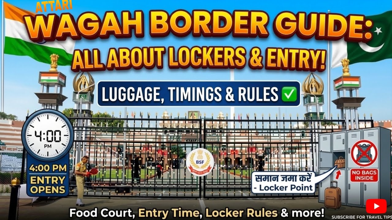Atari-Wagah Border Vlog: Samaan allowed hai ya nahi? 🚫 Locker & Food Court Tour