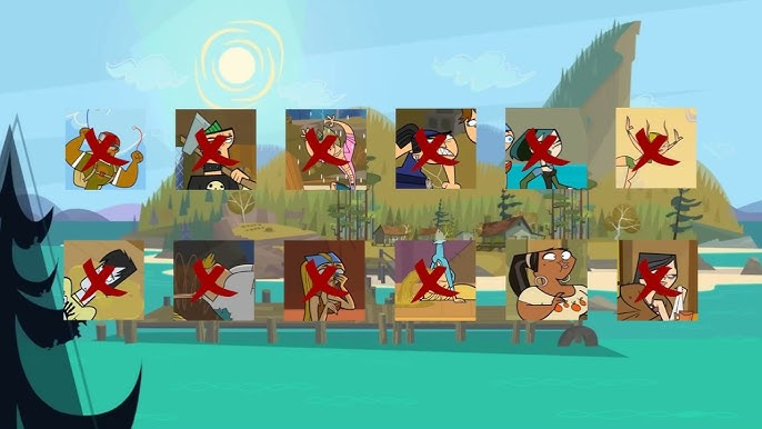 Total Drama Seasons 1-3 elimination order/Drama Total temporadas 1-3 orden  de eliminación. 