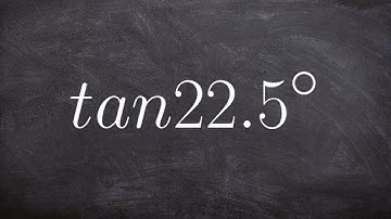 Evaluate for tangent using the half angle formula