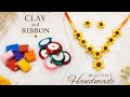 clay And Ribbon se Haldi jwellery 😱🌼# Haldi jwellery kaise banayen