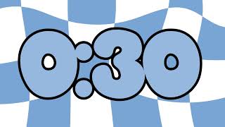 30 Second Timer | Blue & White Countdown