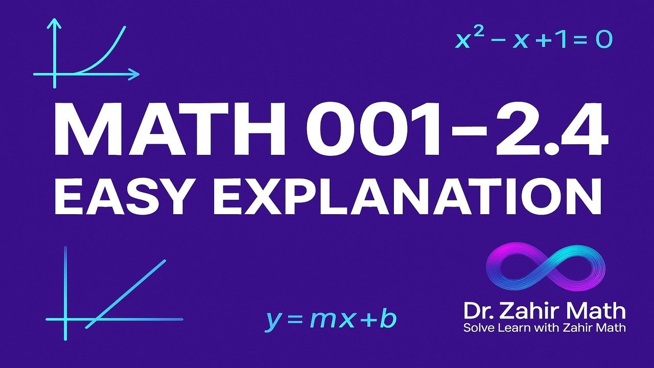 MATH 001- 2.4 - Module 3 - A Library of Parent Functions - YouTube