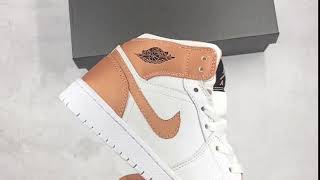 jordan 1 mid white rose gold womens