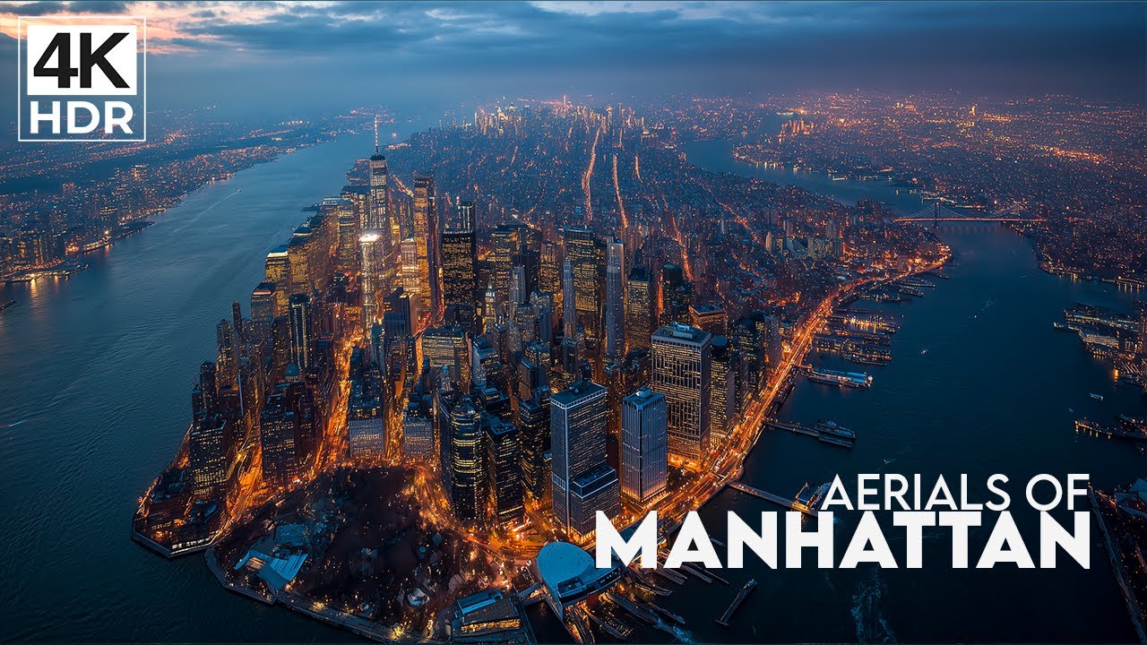 Aerials of Manhattan (New York) | 4K Ultra HD HDR 60 FPS